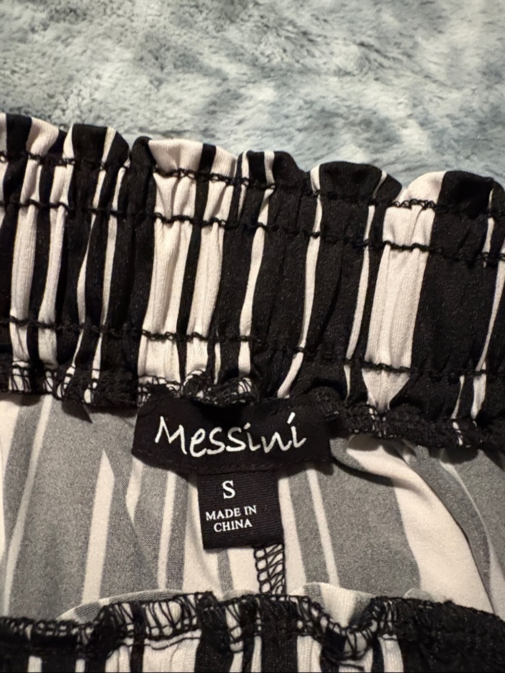 Striped Straight-Leg Women's Pants - Black & White - Picture 3 of 6